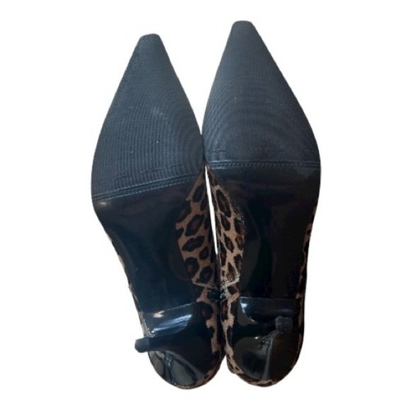 Casual Corner Calf hair leopard print boots with heels size 8 NWOT - Picture 6 of 9